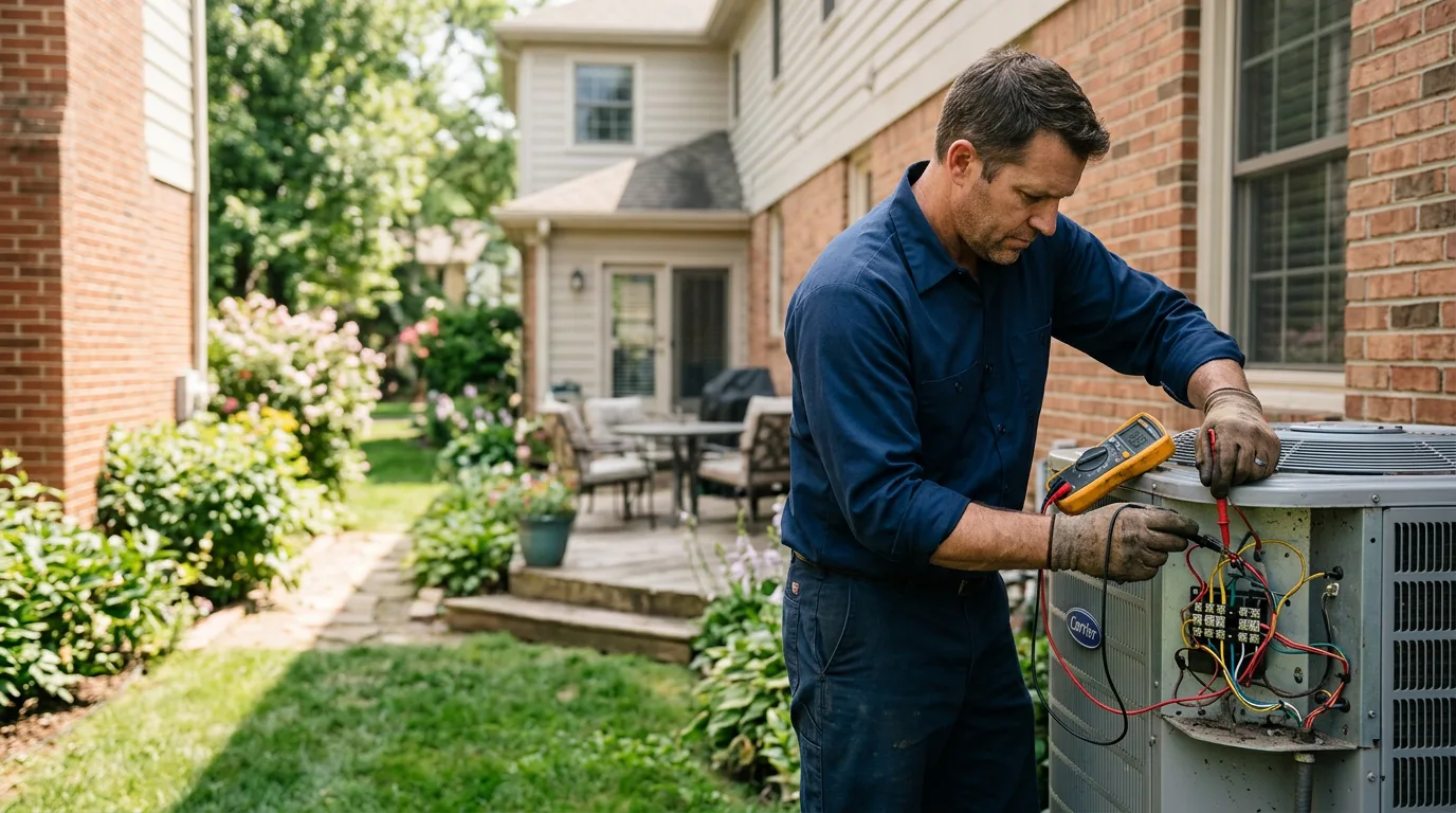 HVAC technician working near Pomona, NY